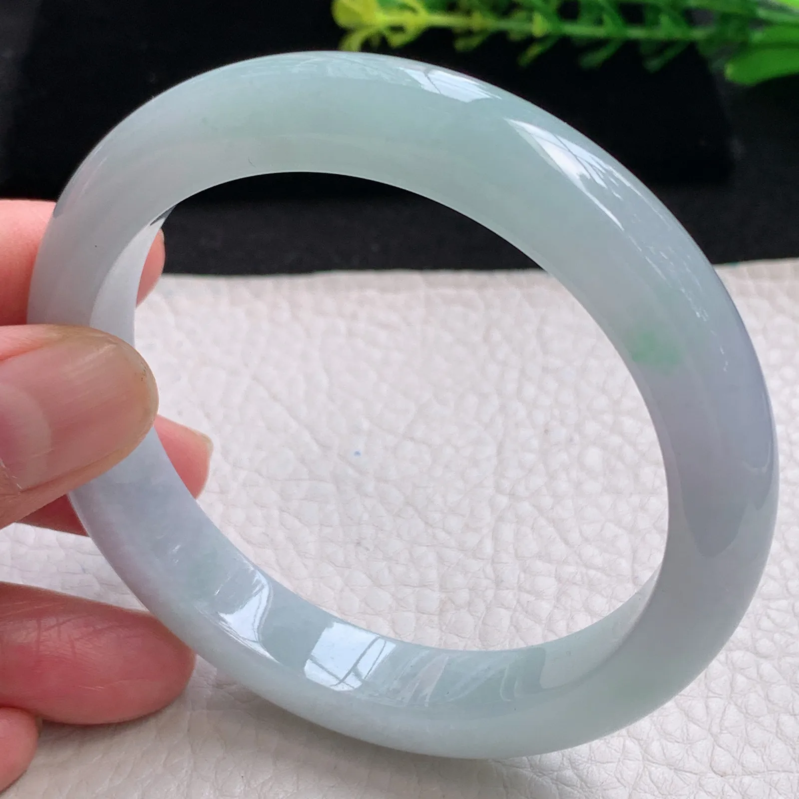 js大圈口60*11.5*8.8平安镯 缅甸翡翠a货清新自然宽边玉手镯 玉手环