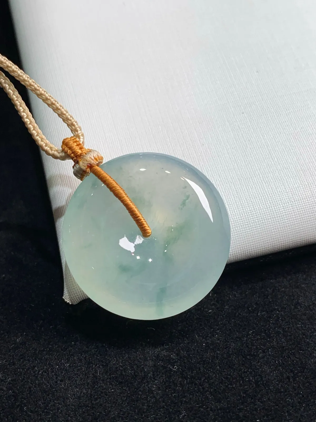 冰种飘花平安扣，平平安安