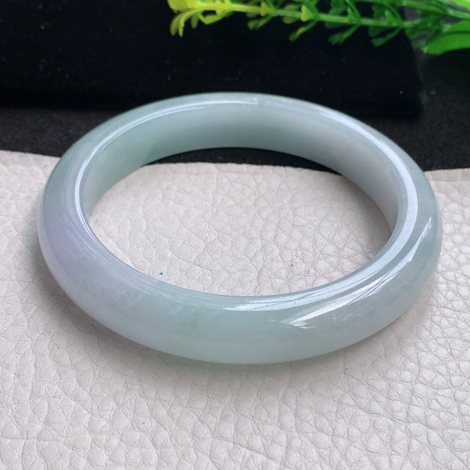 js大圈口60*11.5*8.8平安镯 缅甸翡翠a货清新自然宽边玉手镯 玉手环