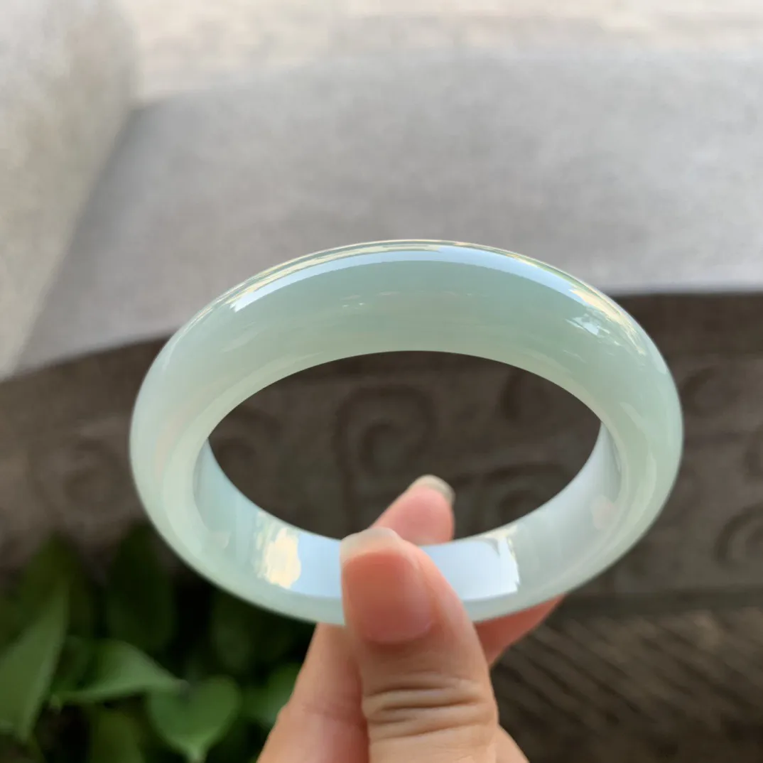 圈口54-12.6-8.9 【天空蓝正圈手镯】正圈54 55可戴