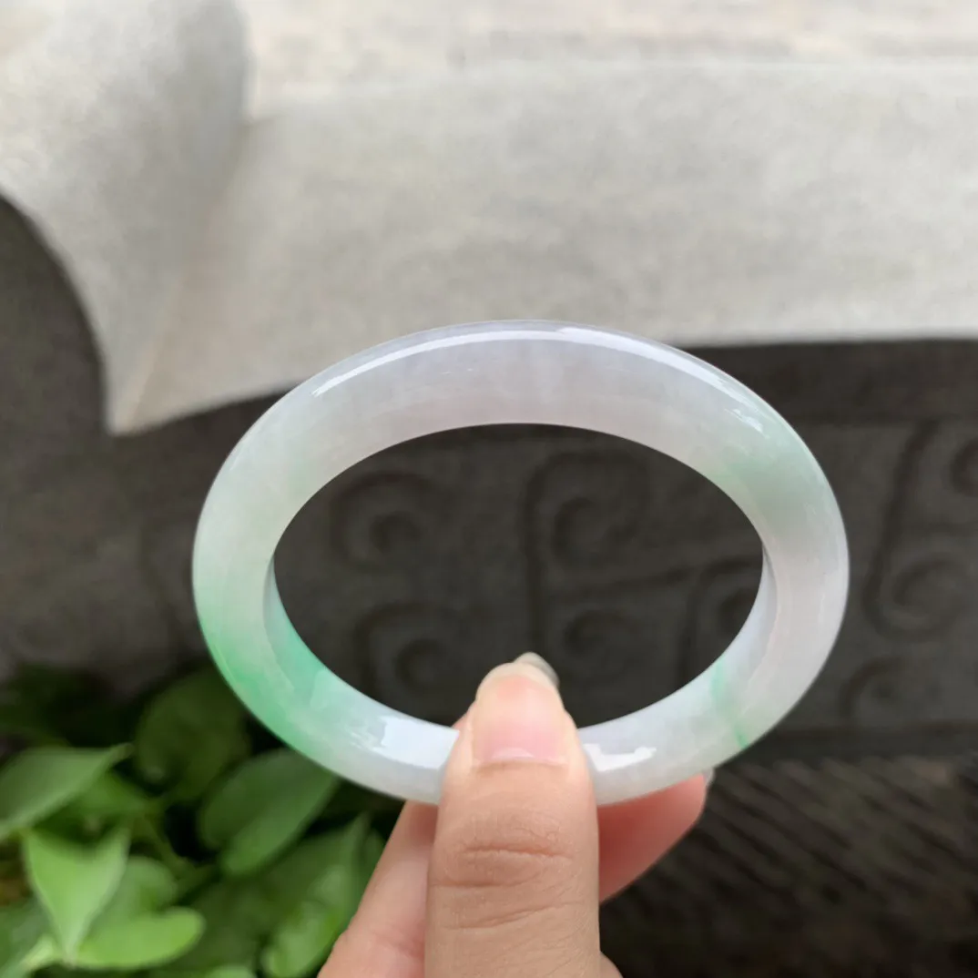 圈口54.6-9-8 【飘阳绿正圈手镯】正圈54 55可戴