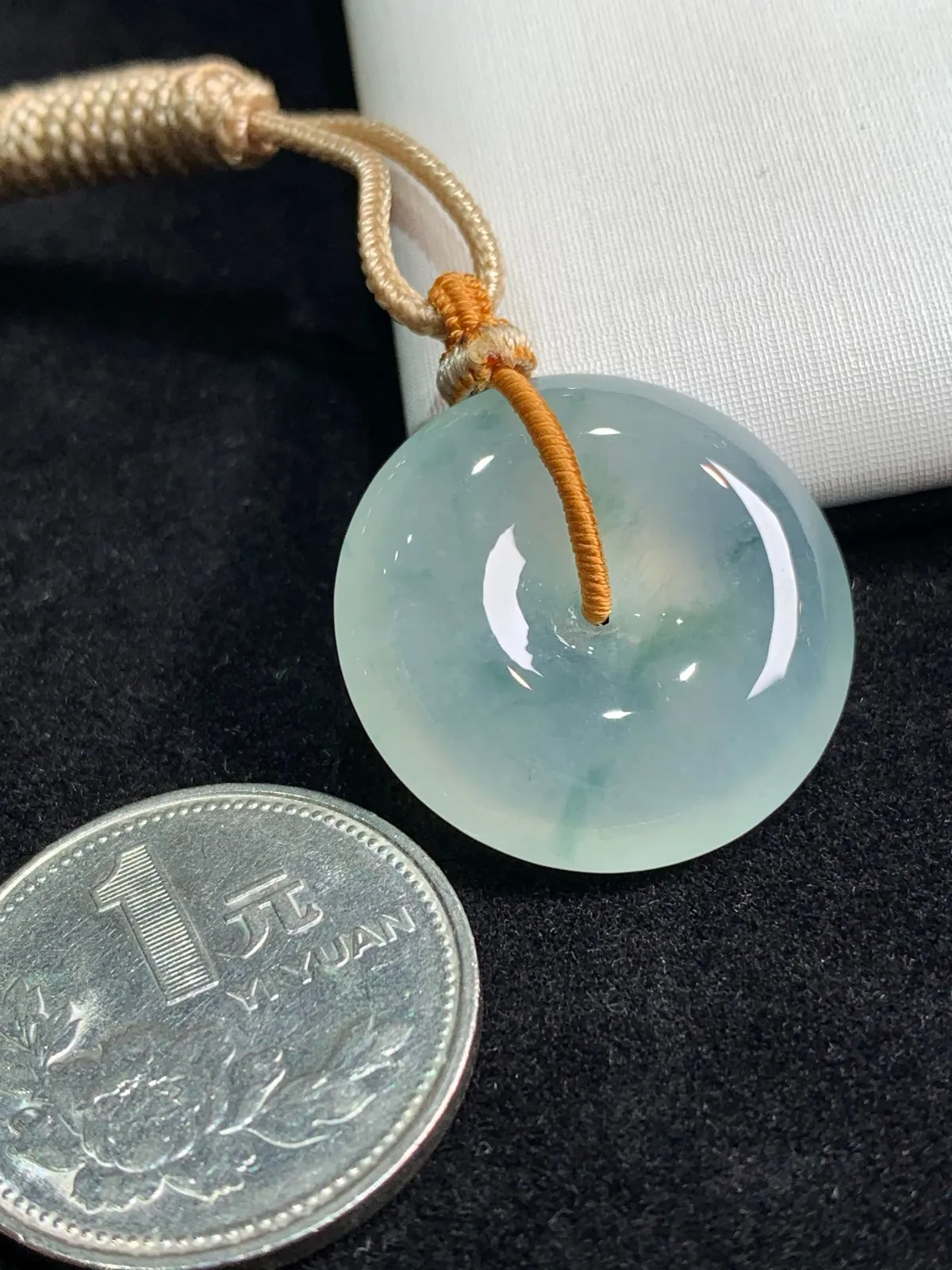 冰种飘花平安扣，平平安安