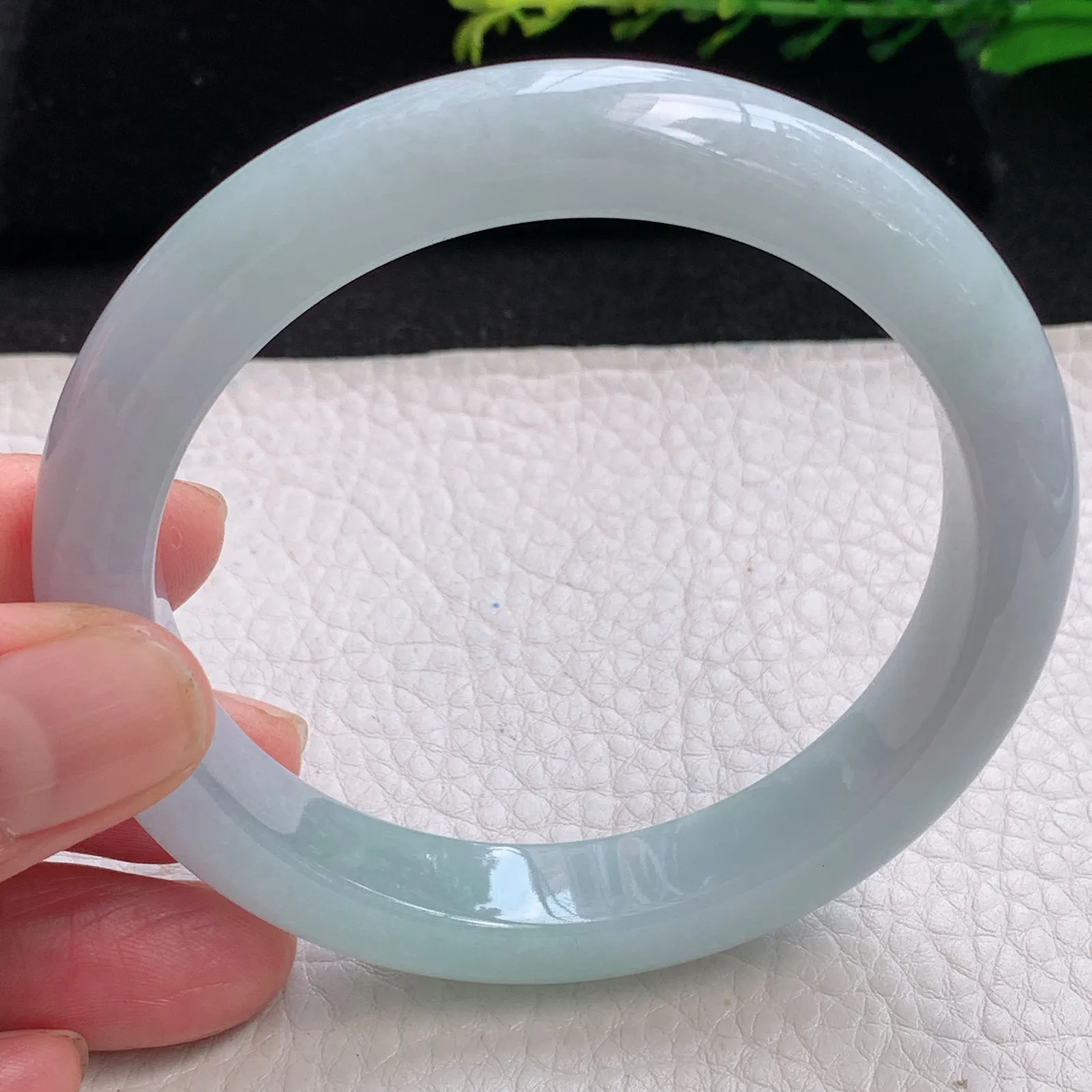 js大圈口60*11.5*8.8平安镯 缅甸翡翠a货清新自然宽边玉手镯 玉手环