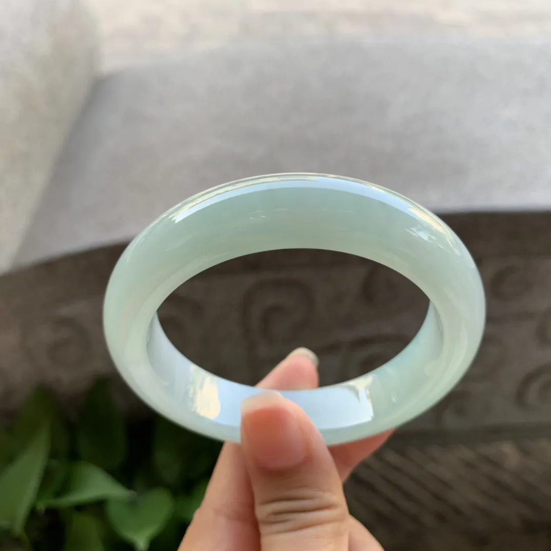 圈口54-12.6-8.9 【天空蓝正圈手镯】正圈54 55可戴