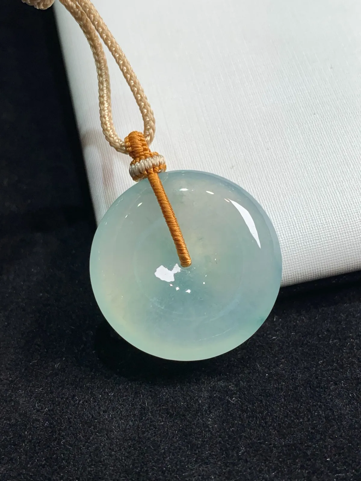 冰种飘花平安扣，平平安安