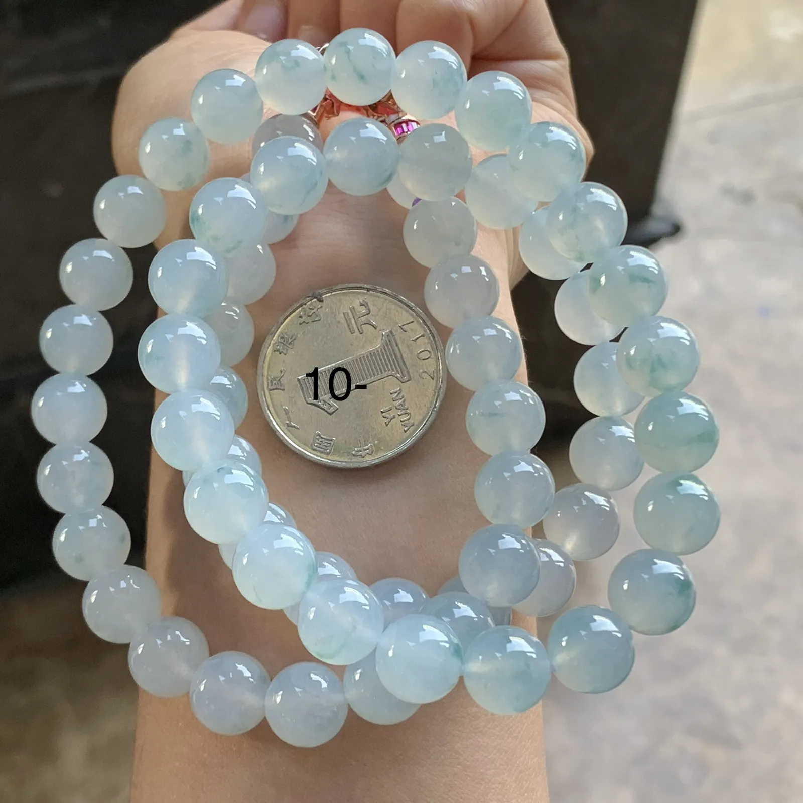 飘花珠串^_^冰透 飘花灵韵 大颗