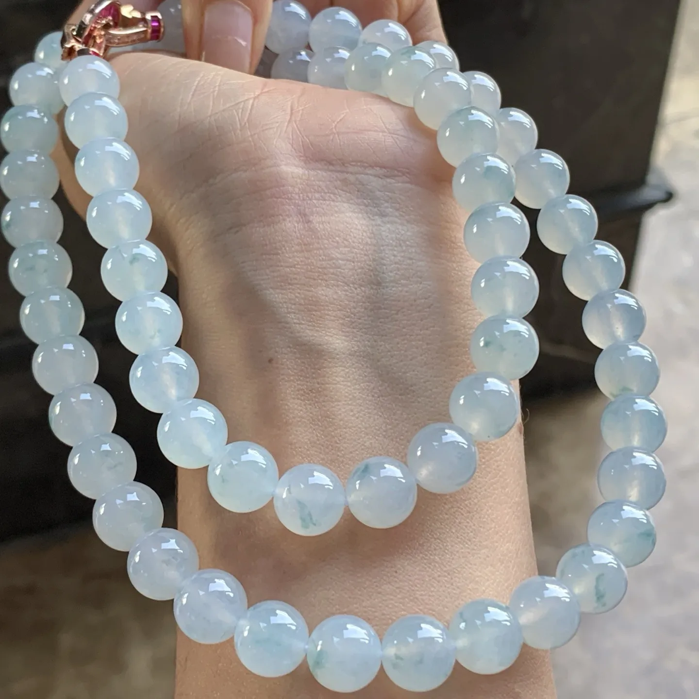 飘花珠串^_^冰透 飘花灵韵 大颗