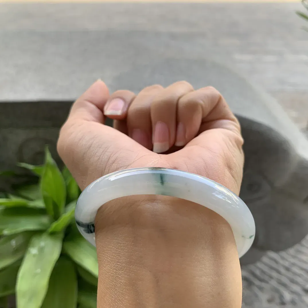 小圈口 53.5-8.9 【飘花圆条手镯】圆条53 54可戴