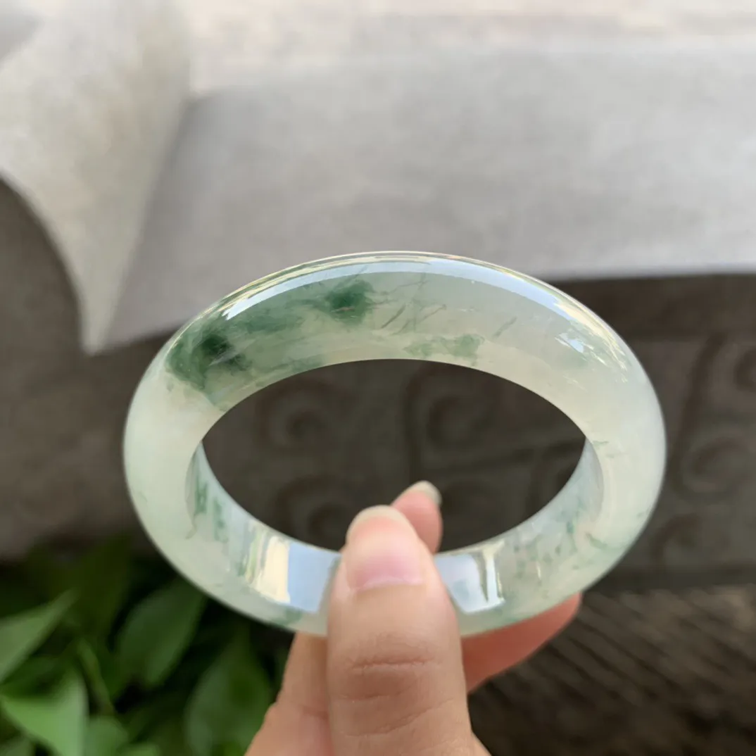 小圈口 53.3-13.4-8.7【冰飘花正圈手镯】正圈53 54可戴