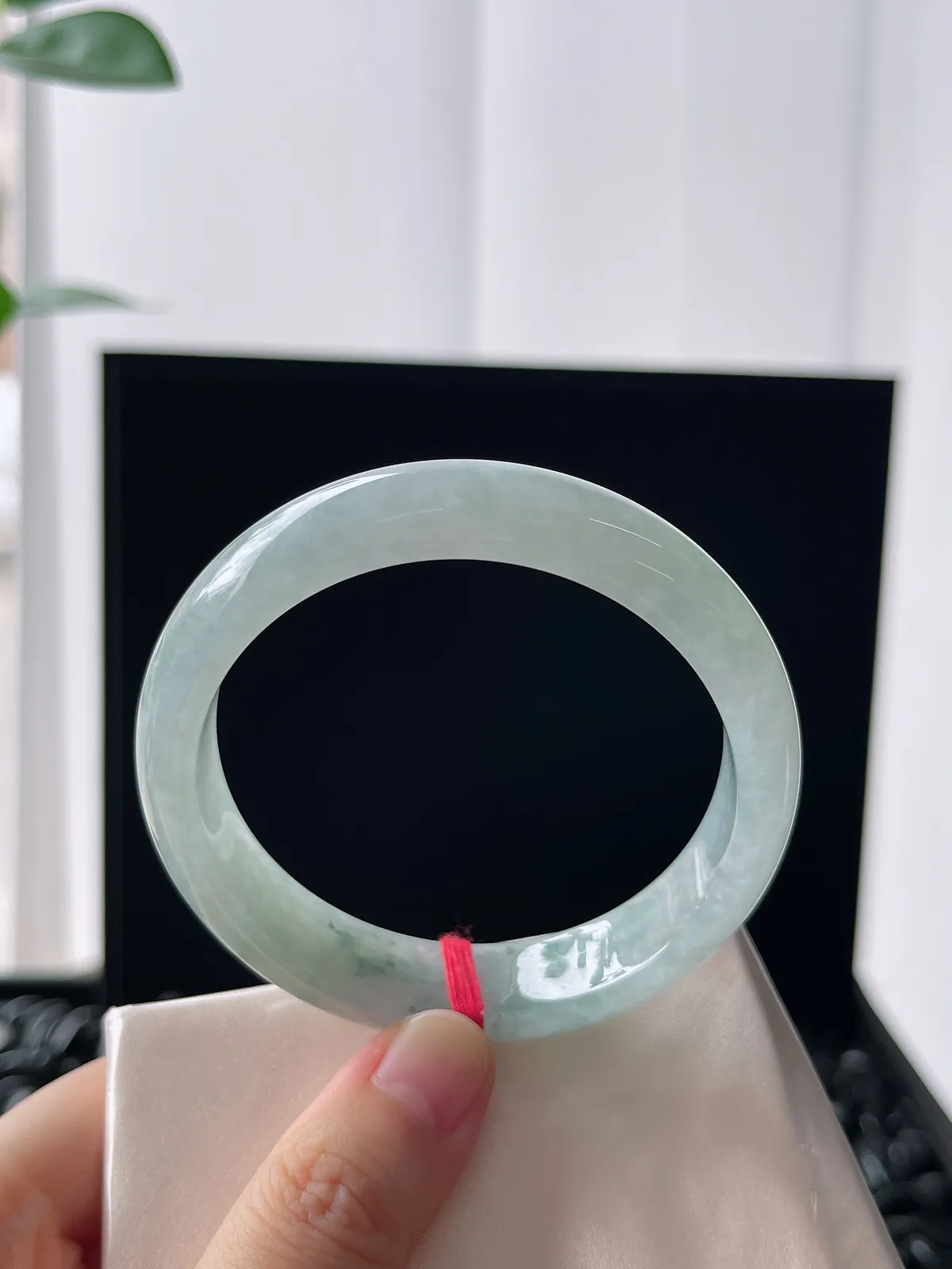 正圈55.2圈口，翡翠冰糯种飘花手镯