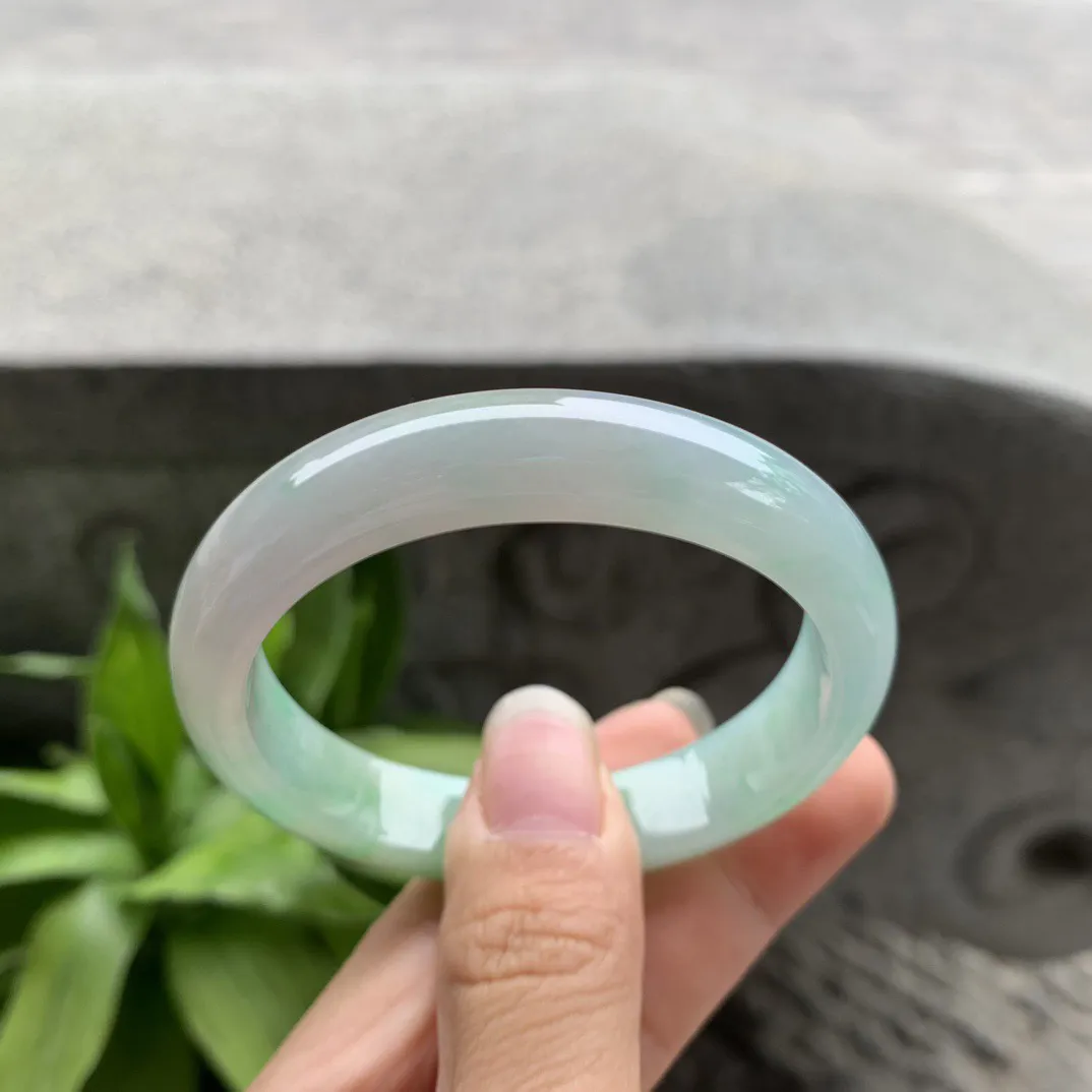 小圈口 52.2-48.4-11.2-7.1【黄加绿贵妃手镯】贵妃52 53可戴