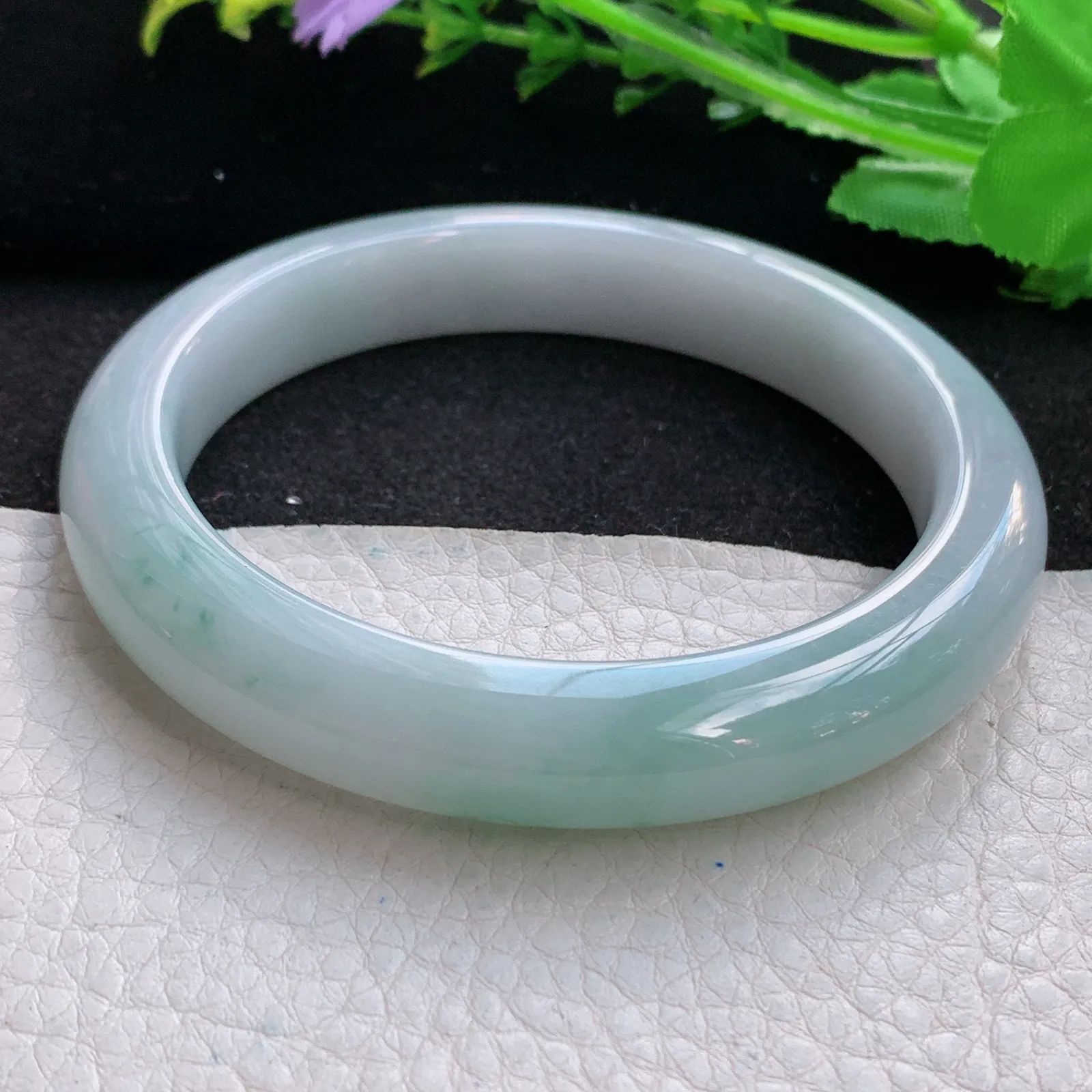 hy大圈口62*11.8*9.2平安镯 缅甸翡翠a货精美飘花宽边玉手镯 玉手环