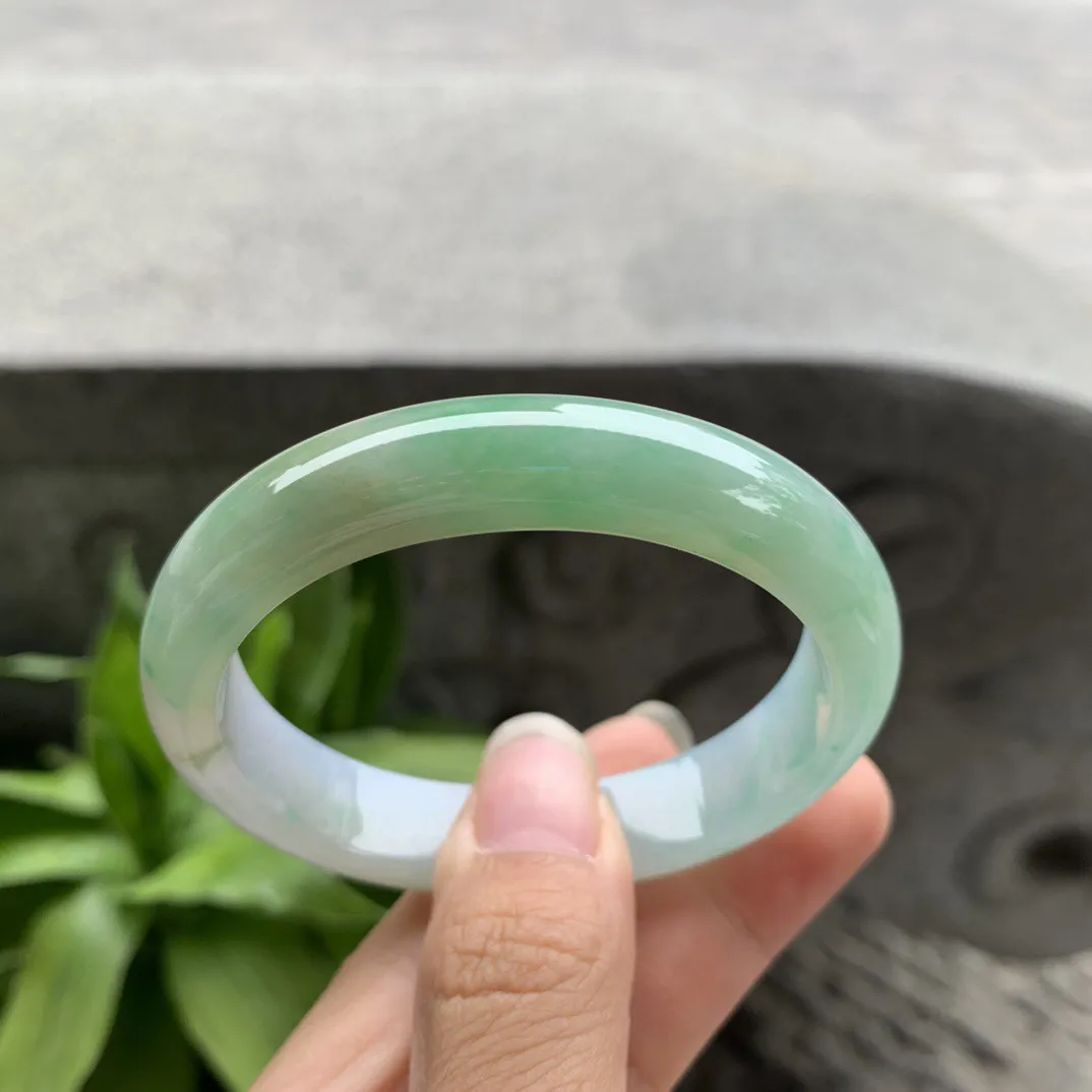 小圈口 52.2-48.4-11.2-7.1【黄加绿贵妃手镯】贵妃52 53可戴