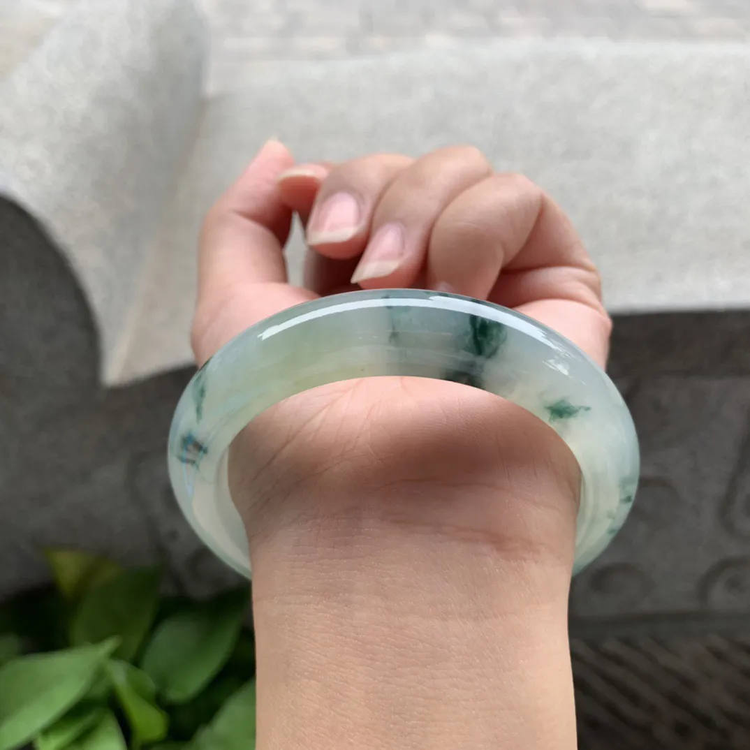 圈口 57.7-12.6-8.9  【冰飘花正圈手镯】正圈57 58可戴