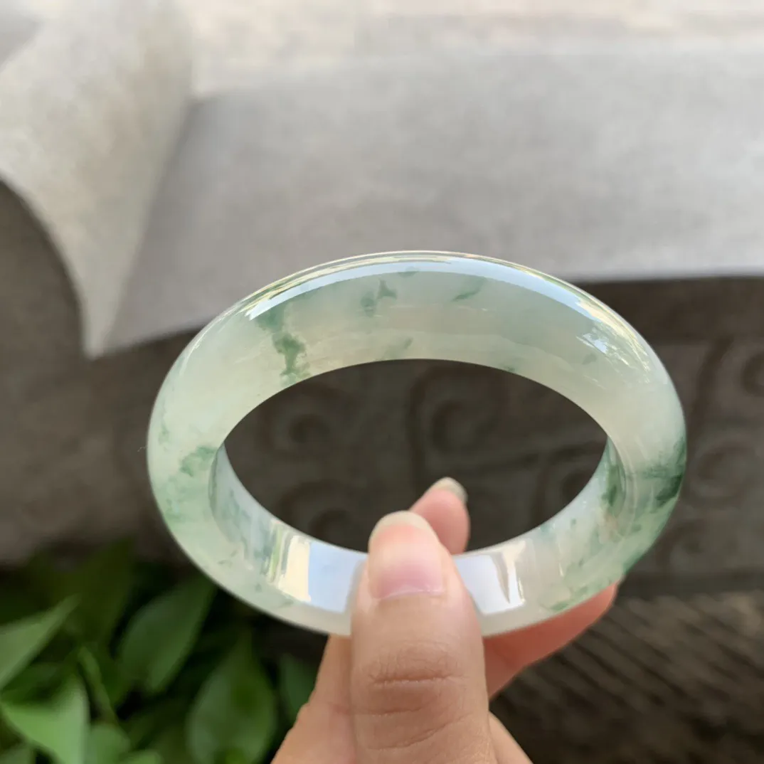 小圈口 53.3-13.4-8.7【冰飘花正圈手镯】正圈53 54可戴