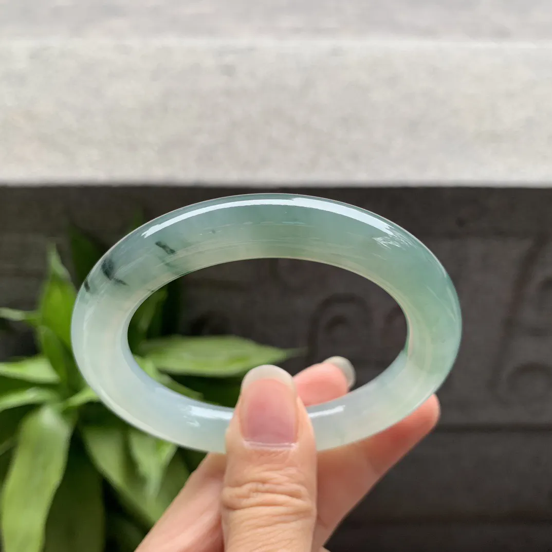 圈口 54.5-10【冰飘花圆条手镯】圆条54 55可戴