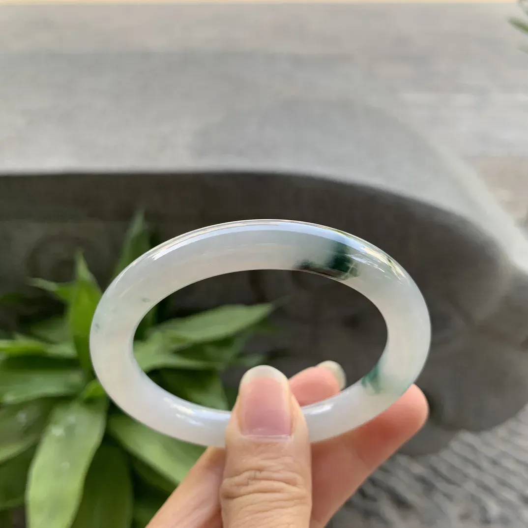 小圈口 53.5-8.9 【飘花圆条手镯】圆条53 54可戴