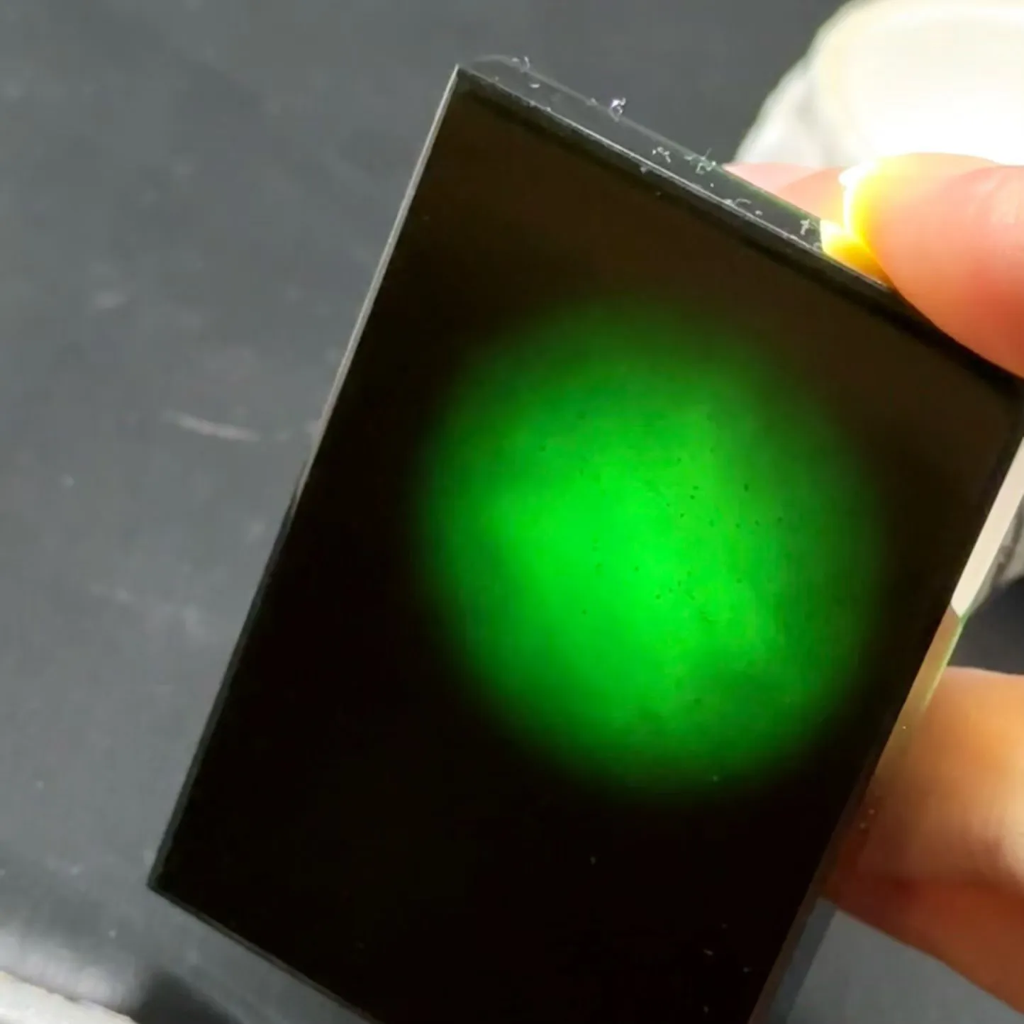 精品墨翠无事牌 种好色正 黑度极好 打灯通透 油性十足 尺寸62.8