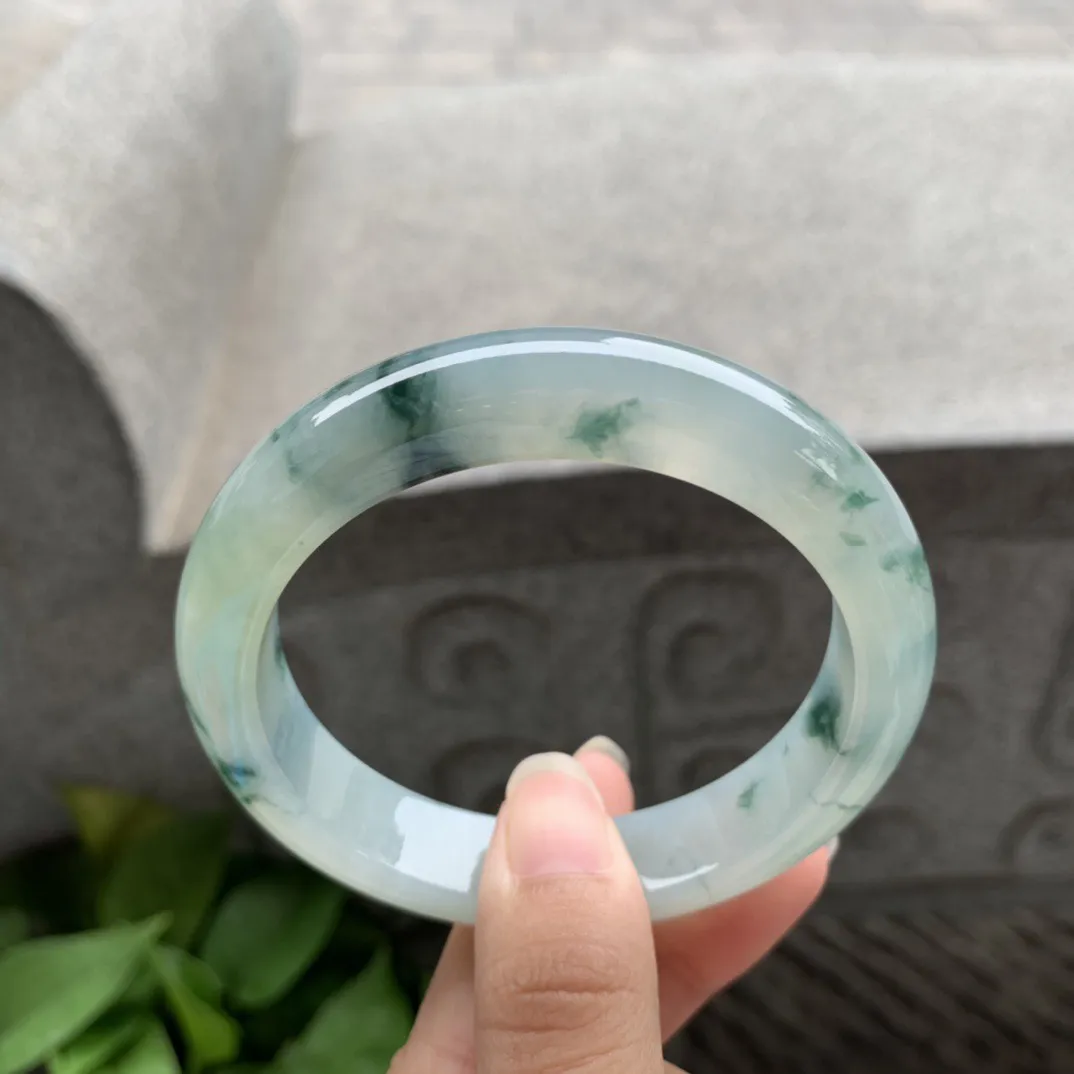 圈口 57.7-12.6-8.9  【冰飘花正圈手镯】正圈57 58可戴