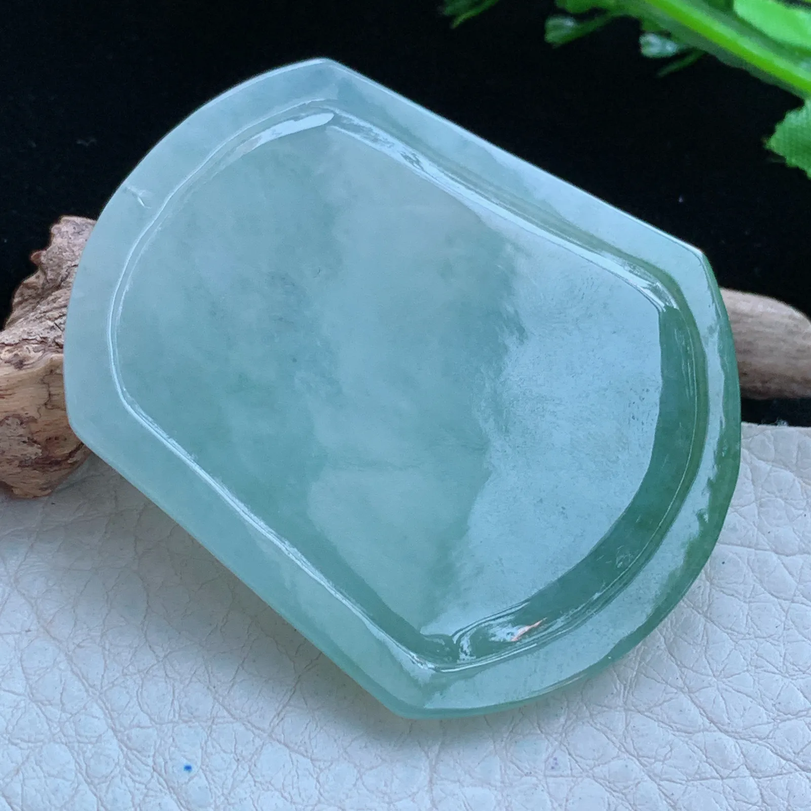 ajj实拍55*46.5*5.3缅甸翡翠a货冰普贤菩萨 玉观音玉吊坠 玉挂件