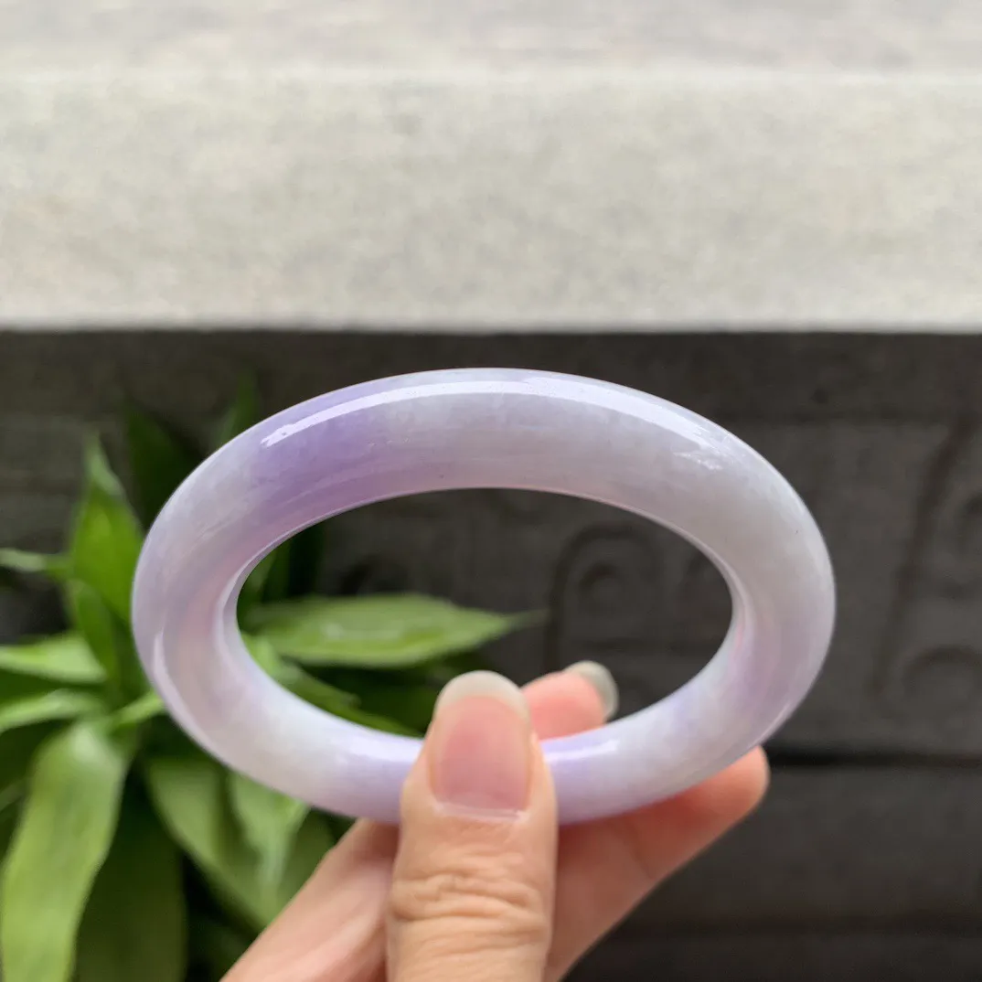 圈口55.6-11.2 【粉紫圆条手镯】圆条55 56可戴