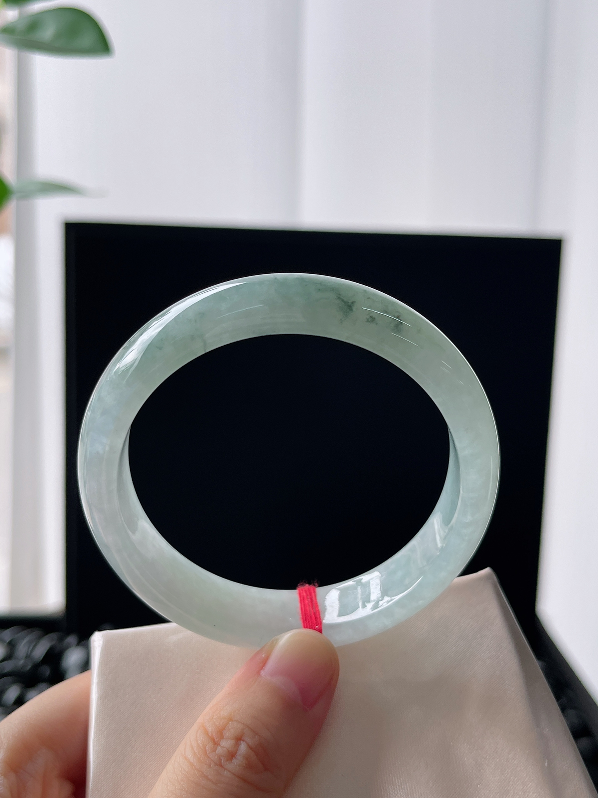 正圈55.2圈口，翡翠冰糯种飘花手镯