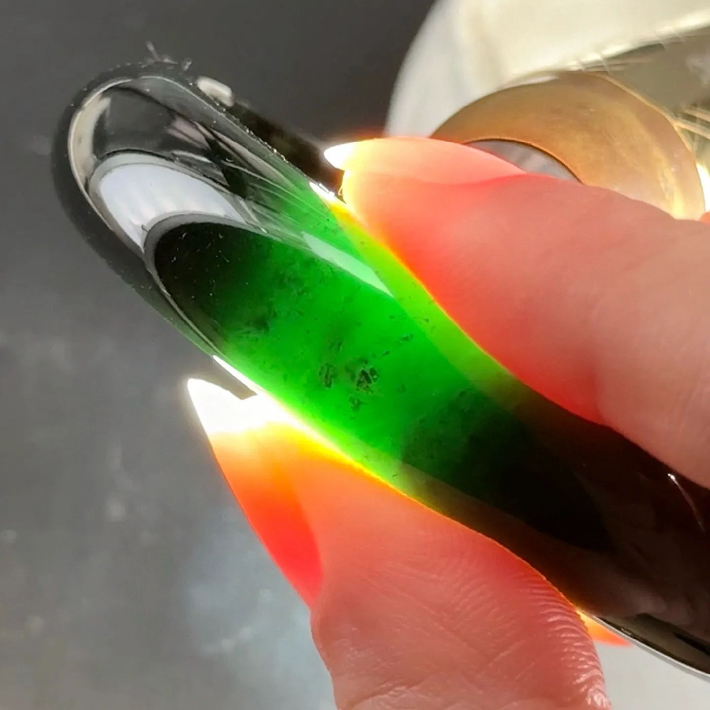 精品墨翠贵妃手镯 种好色正 打灯通透 油性十足