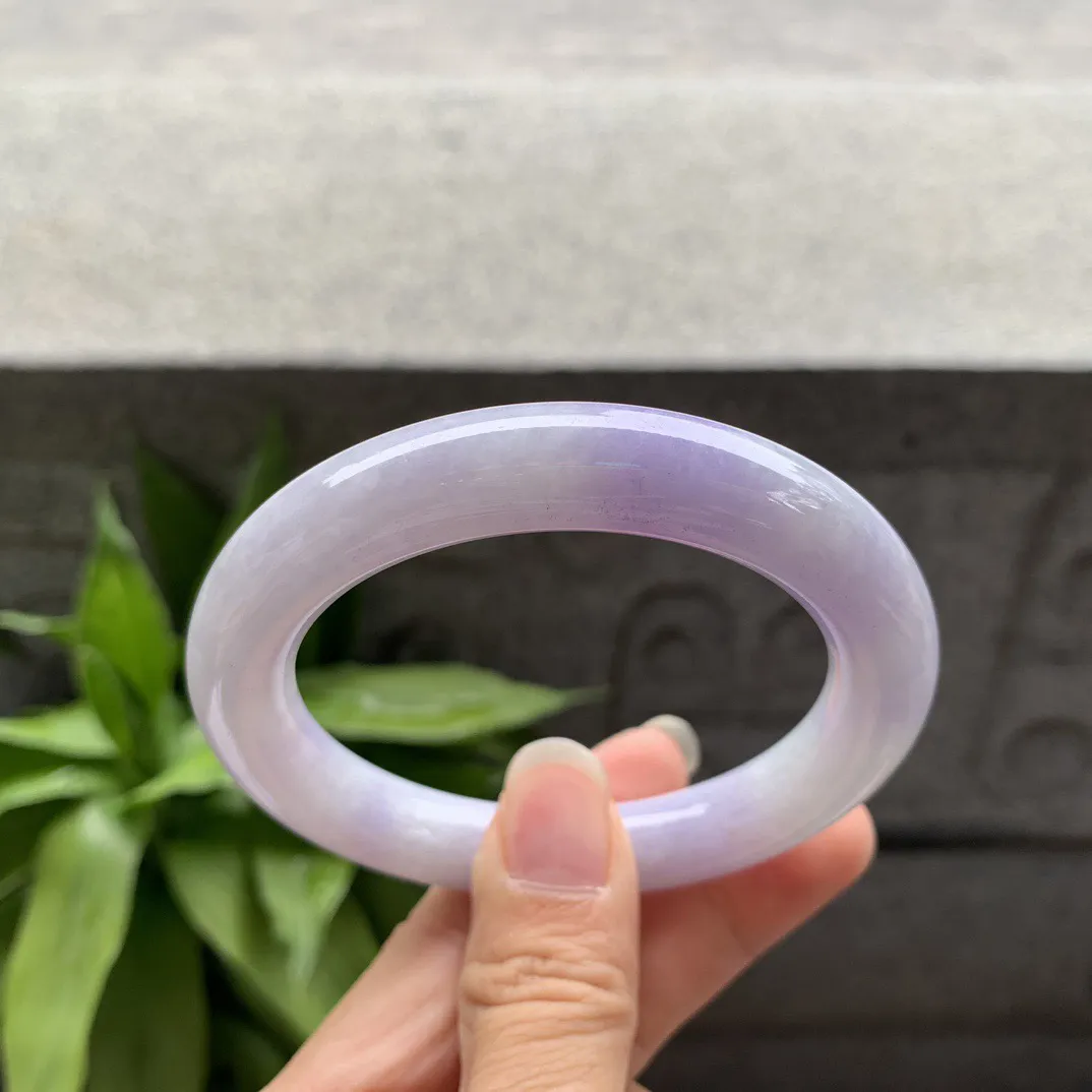 圈口55.6-11.2 【粉紫圆条手镯】圆条55 56可戴