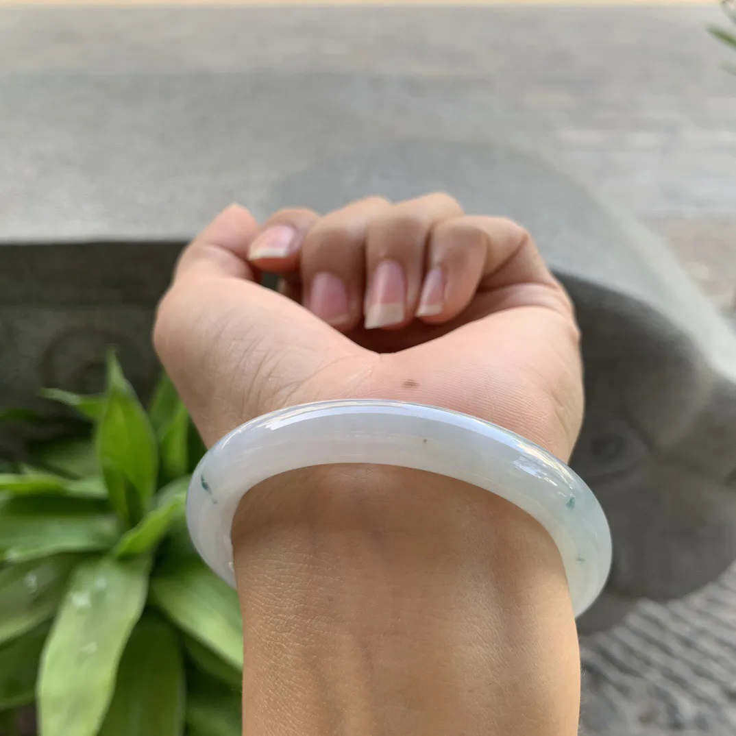 小圈口 53.5-8.9 【飘花圆条手镯】圆条53 54可戴