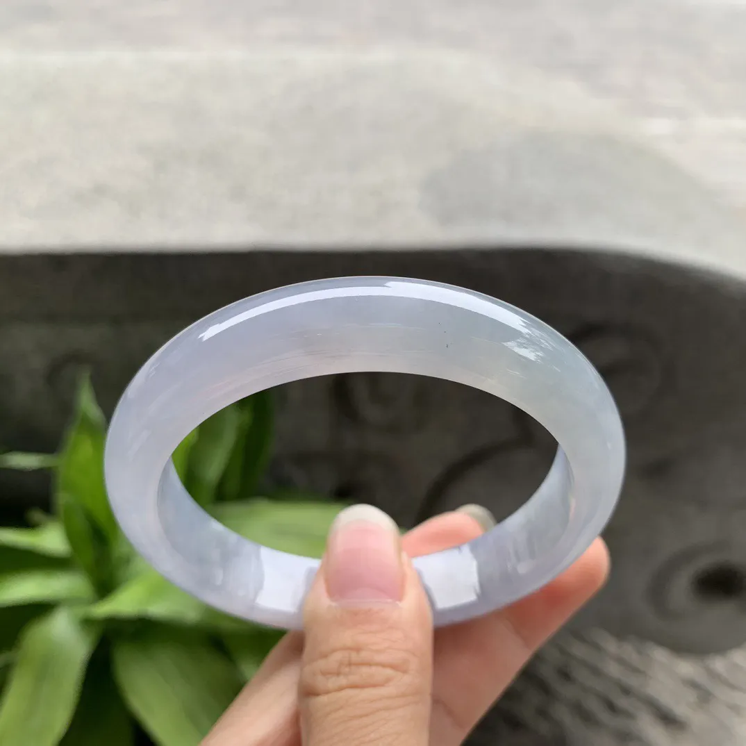 圈口56.5-12.3-7.7 【冰紫正圈手镯】正圈56 57可戴