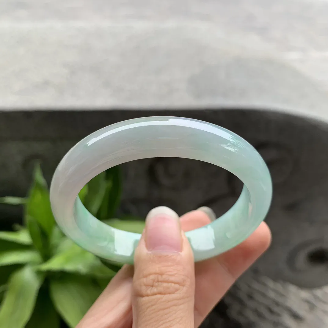 小圈口 52.2-48.4-11.2-7.1【黄加绿贵妃手镯】贵妃52 53可戴