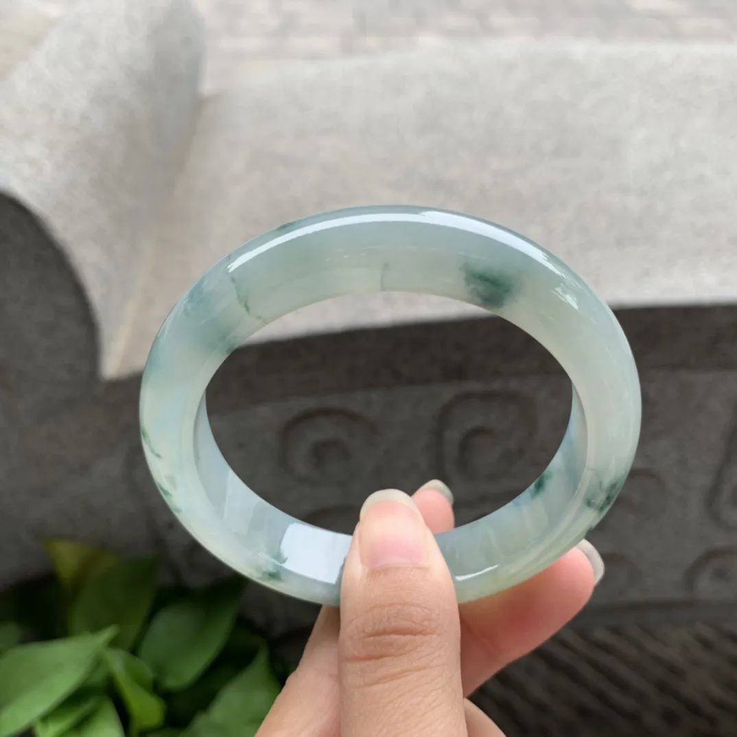 圈口 57.7-12.6-8.9  【冰飘花正圈手镯】正圈57 58可戴