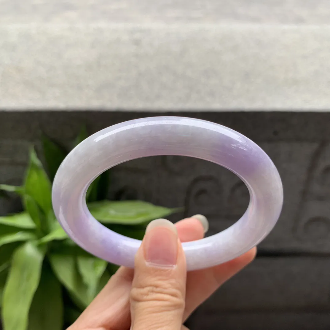 圈口55.6-11.2 【粉紫圆条手镯】圆条55 56可戴