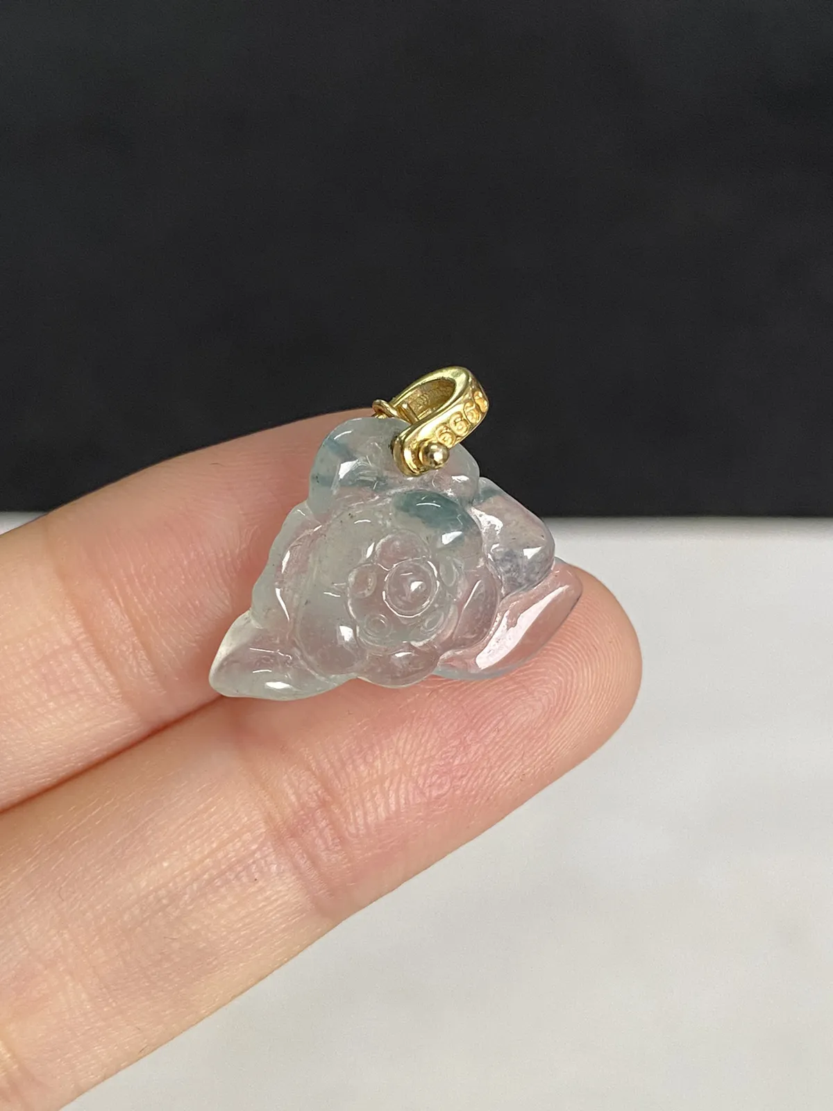 翡翠花件，印记：S925