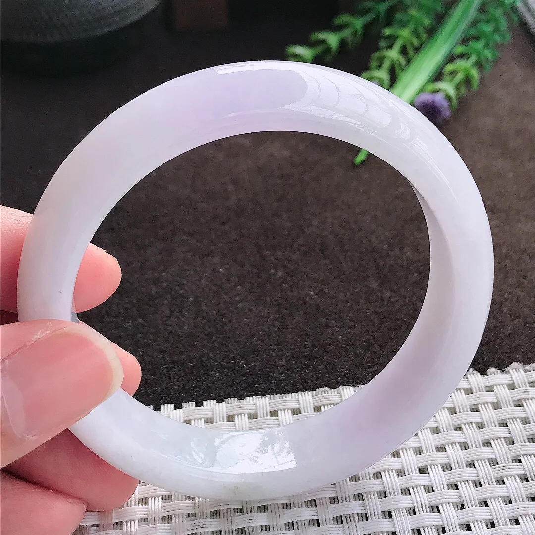 天然a货翡翠58.8/14.3/8.4老坑手镯宽边翡翠玉手镯