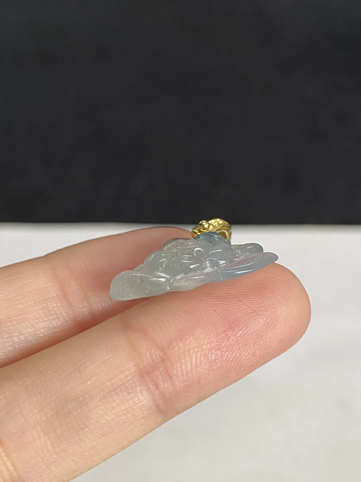 翡翠花件，印记：S925