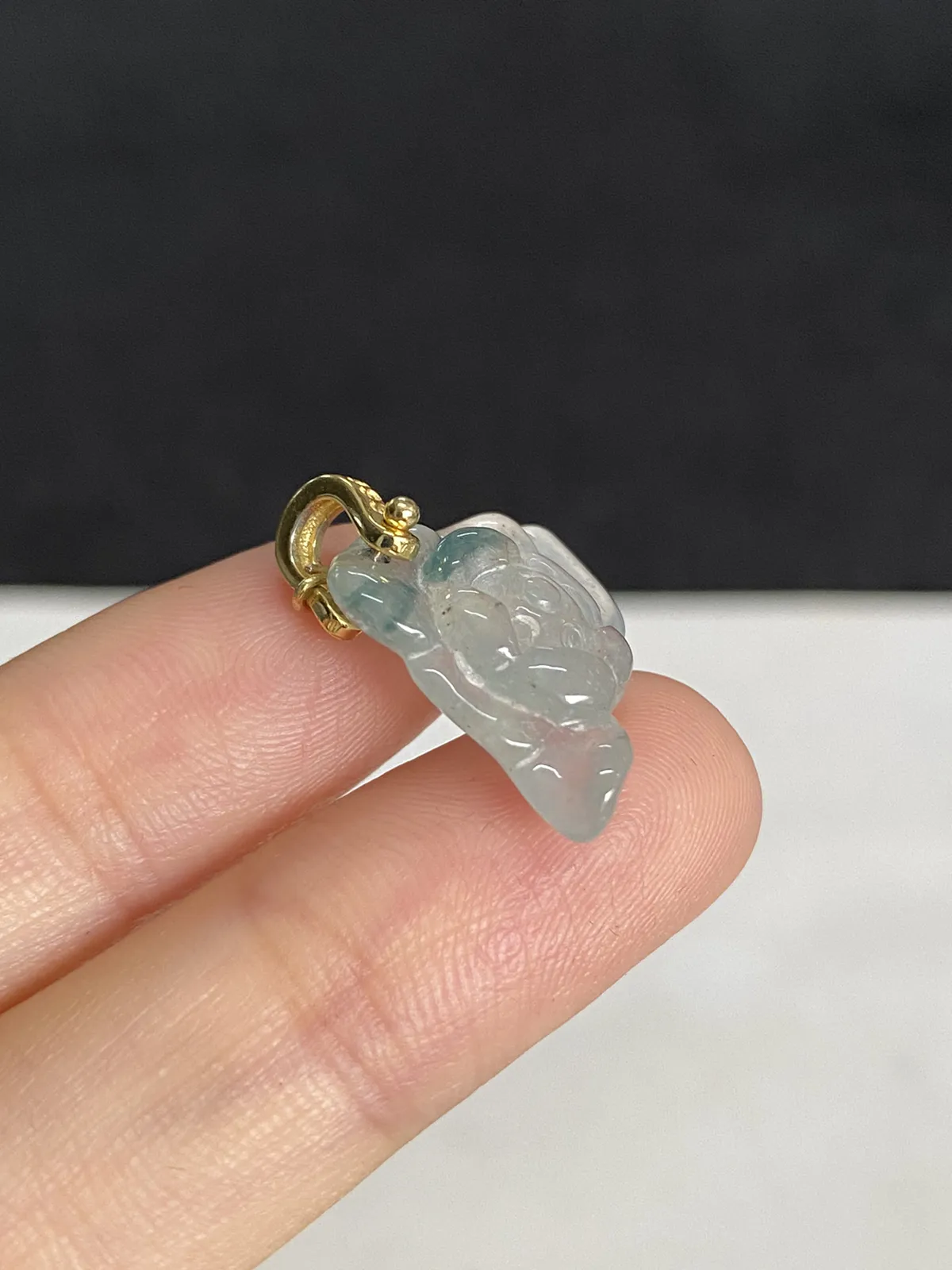 翡翠花件，印记：S925