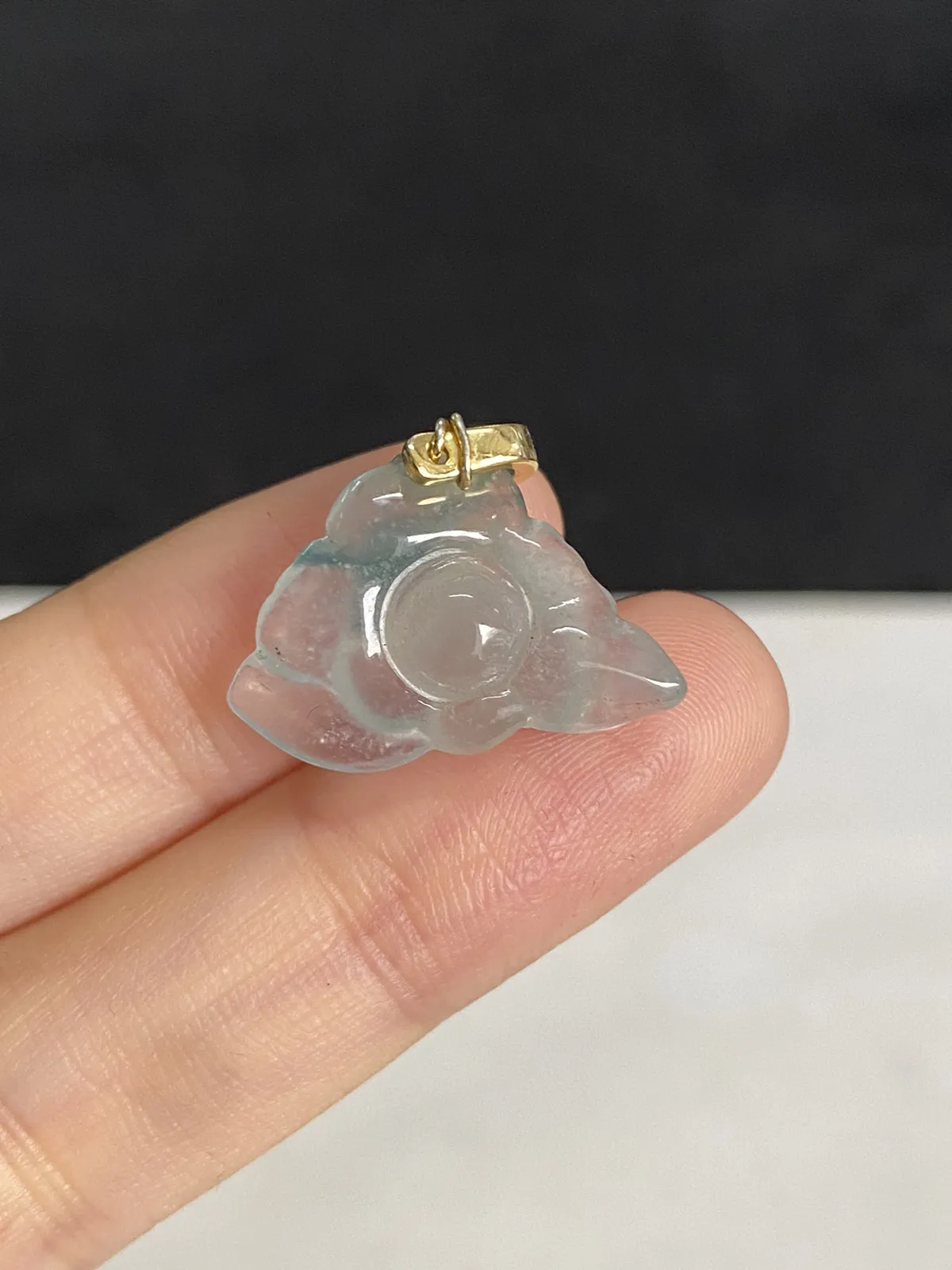 翡翠花件，印记：S925