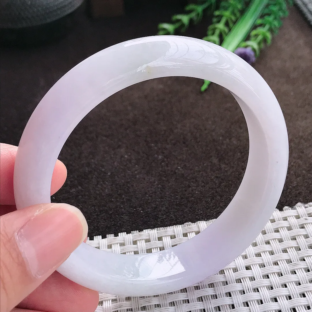 天然a货翡翠58.8/14.3/8.4老坑手镯宽边翡翠玉手镯