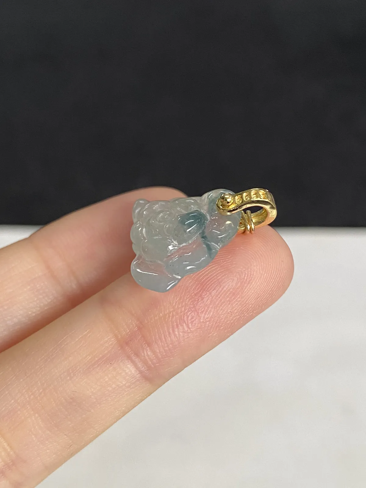 翡翠花件，印记：S925