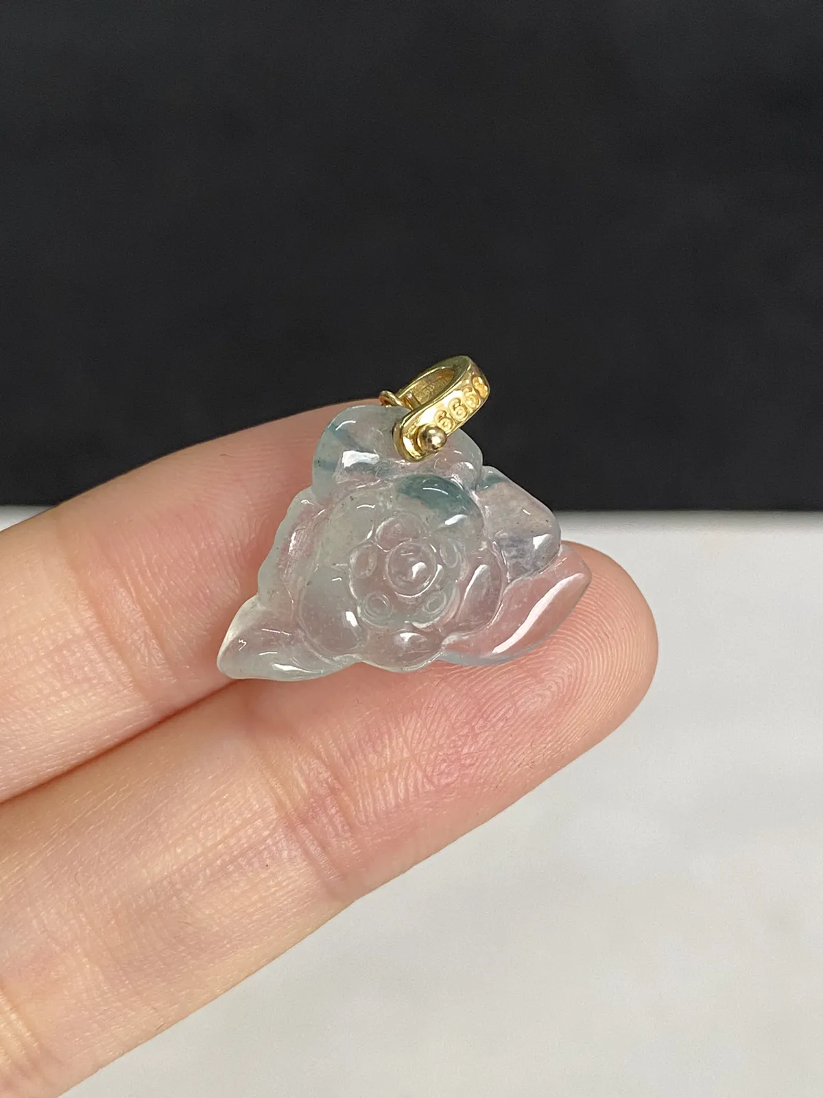 翡翠花件，印记：S925