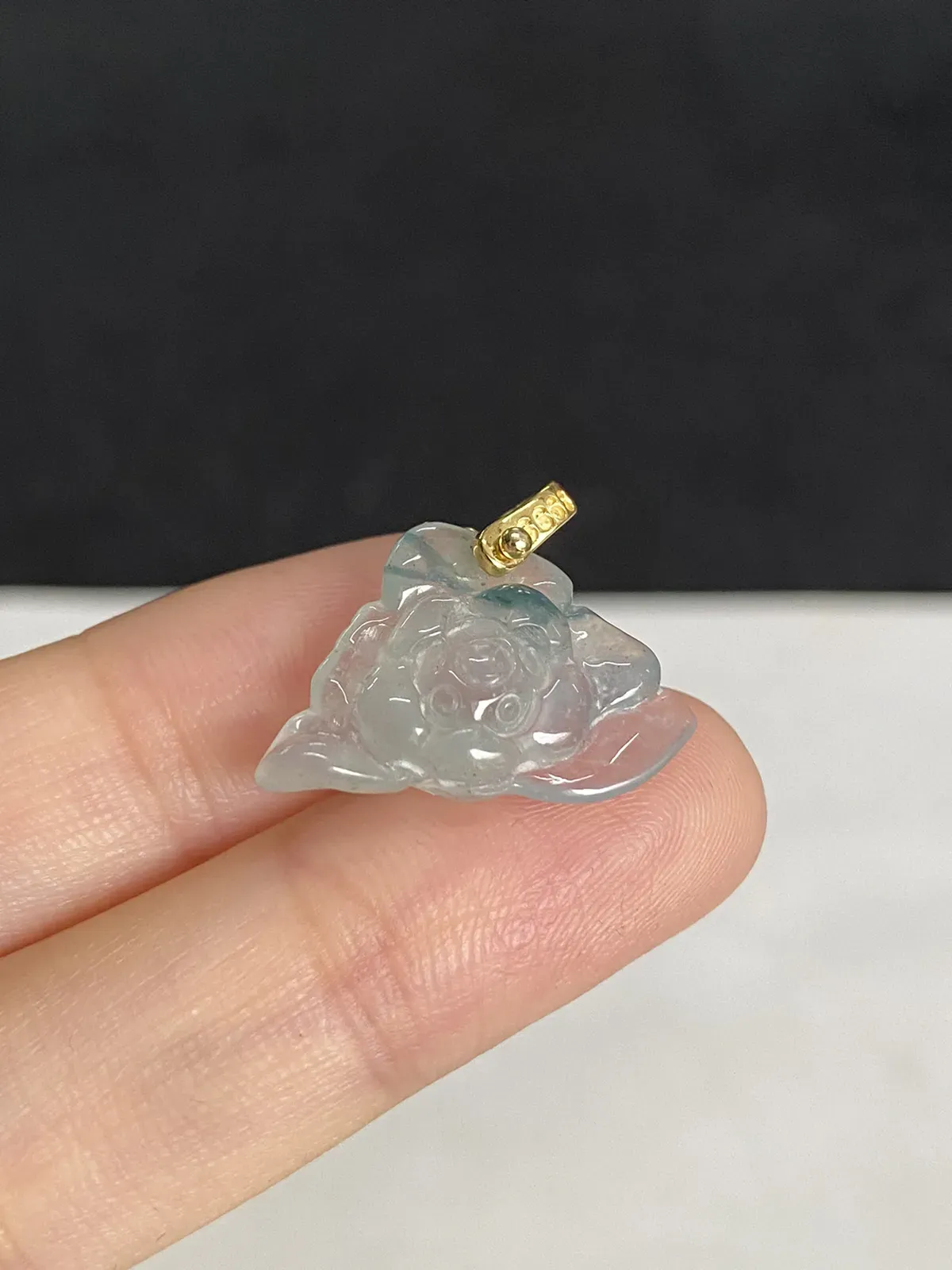 翡翠花件，印记：S925