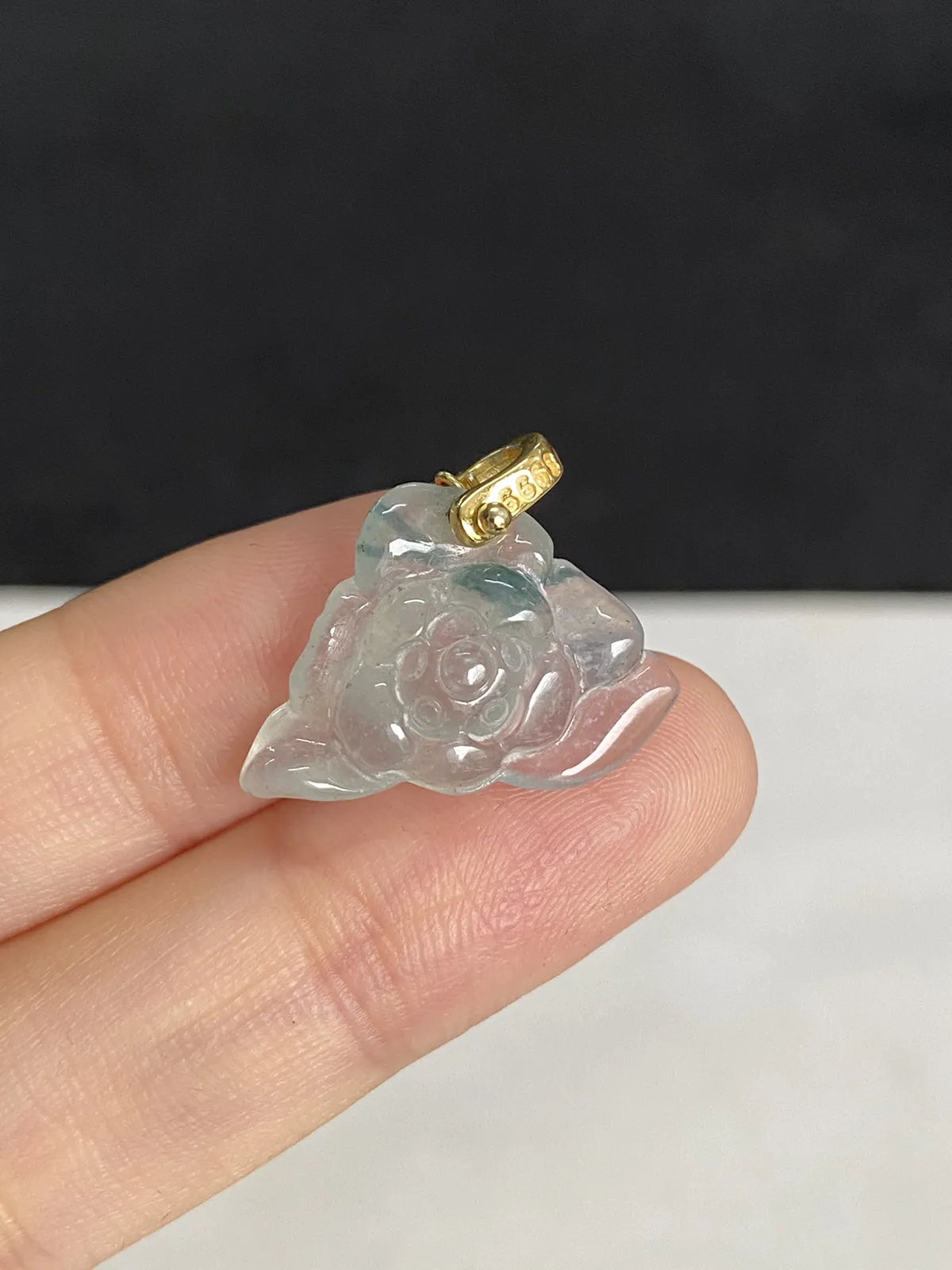 翡翠花件，印记：S925