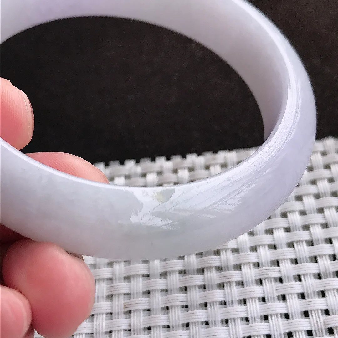 天然a货翡翠58.8/14.3/8.4老坑手镯宽边翡翠玉手镯