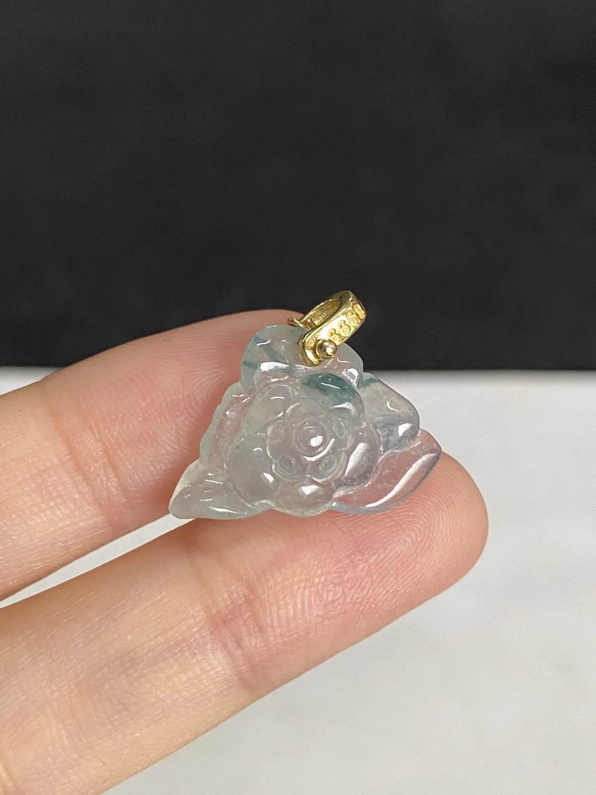 翡翠花件，印记：S925