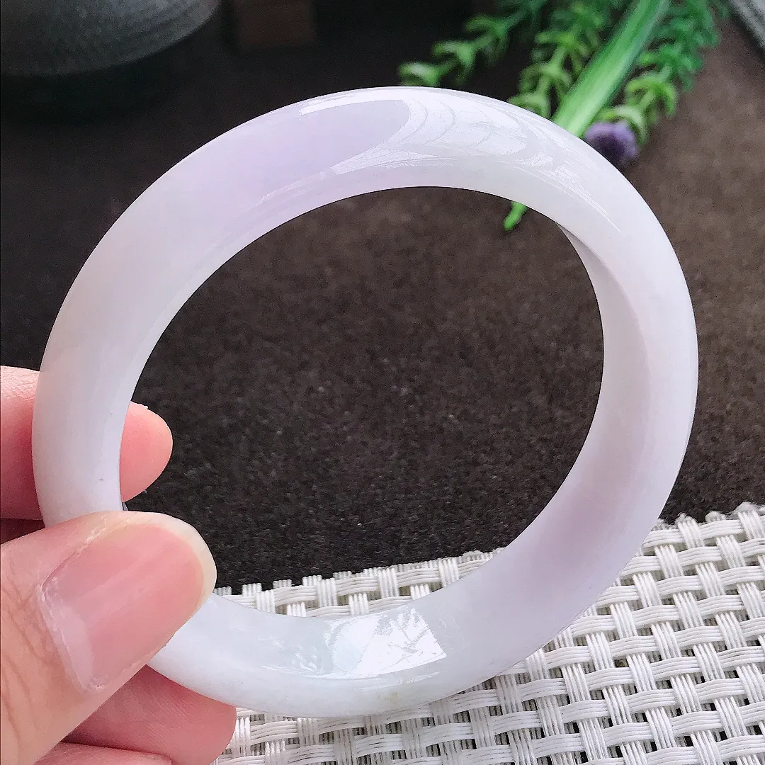 天然a货翡翠58.8/14.3/8.4老坑手镯宽边翡翠玉手镯