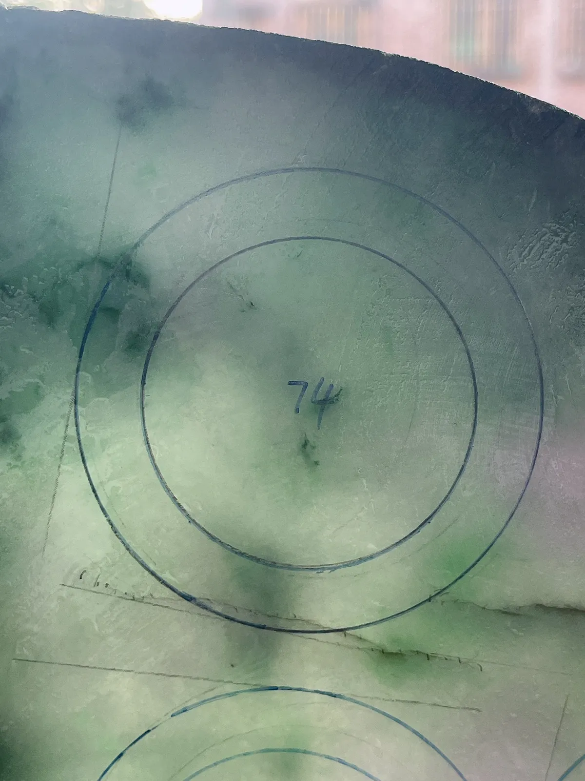 翡翠板料，⭕️正圈最大做58，圆条最大做54