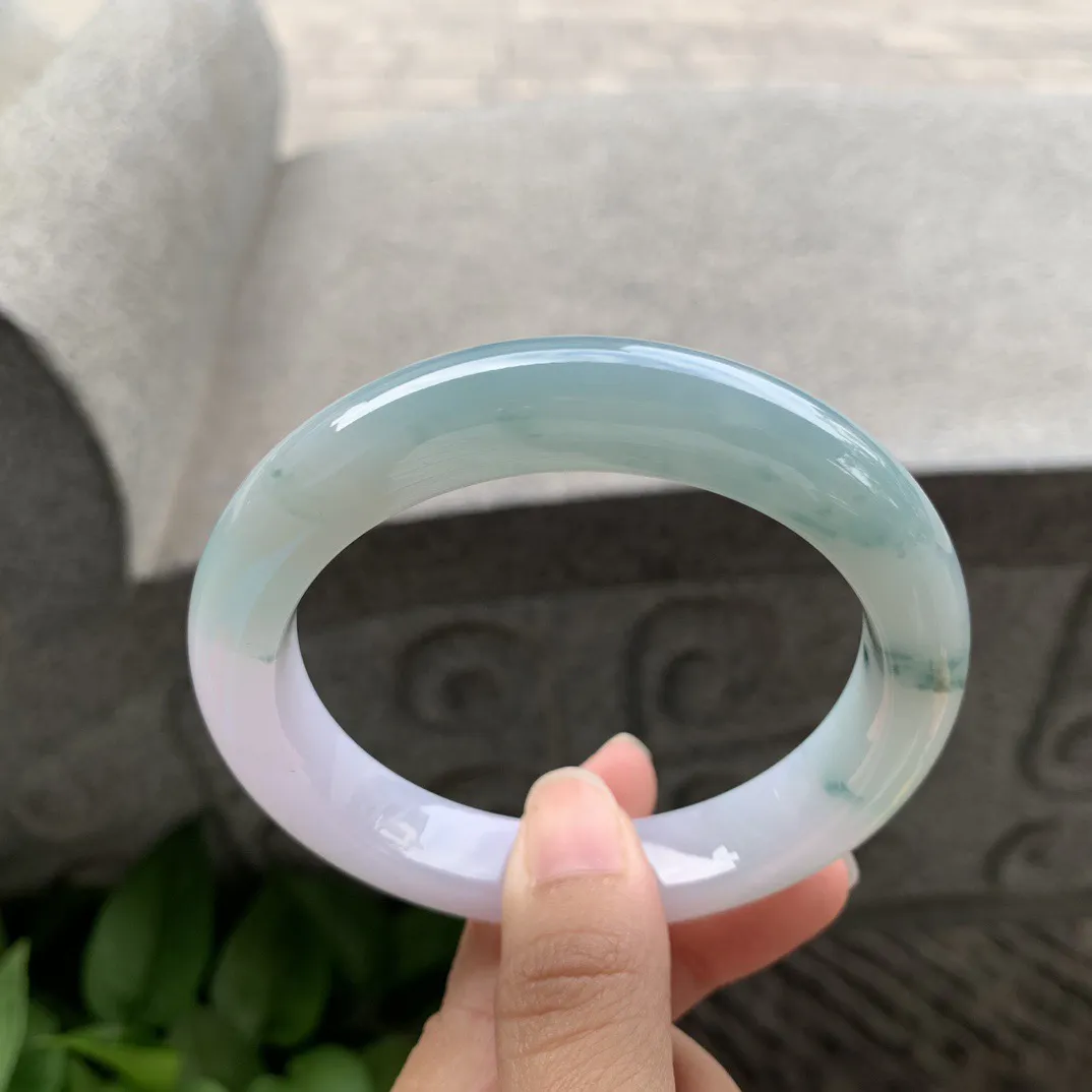 大圈口60-12-9.6 【紫底飘花正圈手镯】正圈60 61可戴