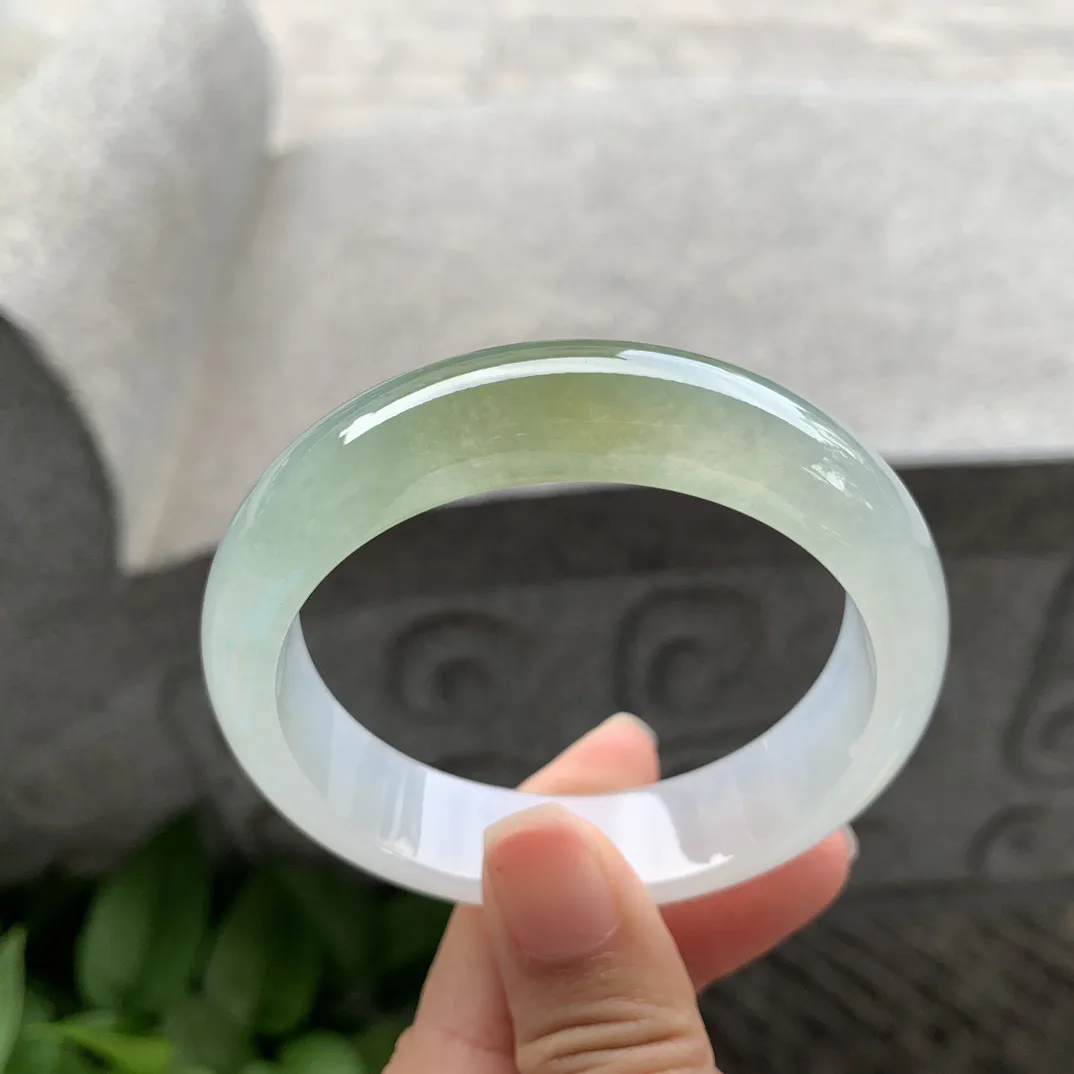 小圈口 53.8-13.8-7.7【冰种黄翡正圈手镯】正圈53 54可戴