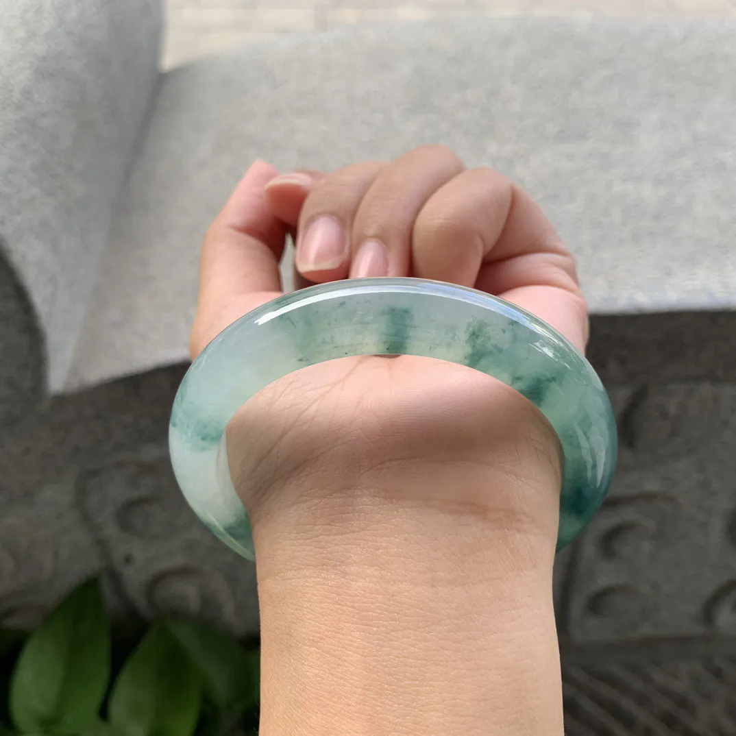 圈口57.8-11.6-8.9 【冰飘花正圈手镯】正圈57 58可戴